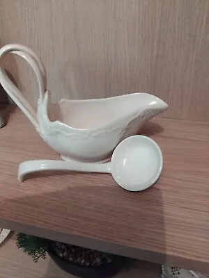 Buy Hartley &Green Leeds Pottery Gravy Boat And Ladle • 12.50£