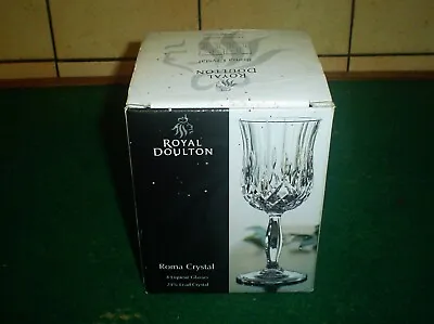 Buy 4 Boxed Royal Doulton Roma Liqueur Glasses 24% Lead Crystal • 12£