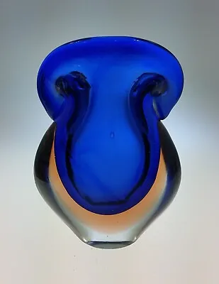 Buy Murano Sommerso Glass Vase 1970's • 29.99£