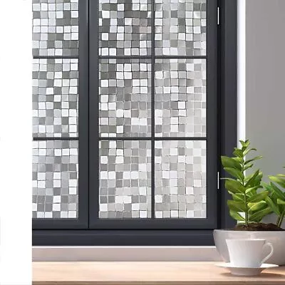 Buy Rabbitgoo Mosaic Window Film 3D Decorative Stained Glass Static Cling Sticker • 8.49£