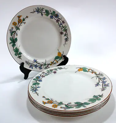 Buy Vintage WOODHILL By CITATION Set Of 4 Dinner Plates 10.5” Floral Rim • 18.24£