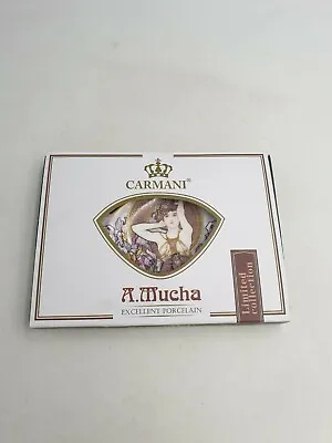 Buy Carmani Art Nouveau Style  Amethyst  Small Porcelain Tea Bag Alphonse Mucha Boxd • 13.99£