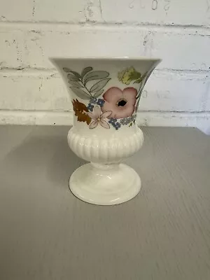 Buy WEDGWOOD Rare Vintage Vase - Bone China Pansy Print • 4.99£
