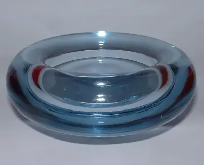 Buy Holmegaard – Pale Blue Glass Bowl/Ashtray – No.15738 Signed Per Lutken MCM 1961 • 34.99£
