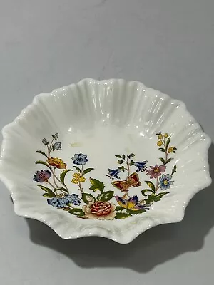 Buy Aynsley China Cottage Garden Floral Butterfly Scalloped Edge Trinket Dish Pot#LH • 2.99£