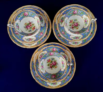 Buy Vintage E.b. Foley Bone China ~  Tudor  Patt. ~  Set Of 3 Cabinet Tea Trio's • 29.99£