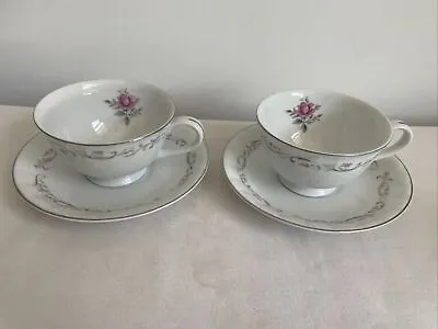 Buy Fine China Of Japan Royal Swirl Tea Cup Saucer Sets 2 Excellent • 6.74£