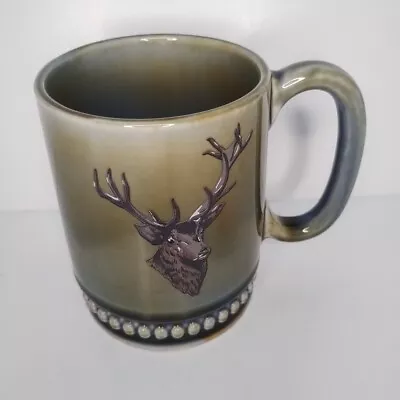 Buy Wade Irish Porcelain Coffee Mug With Stag - Vintage - Green • 10.99£
