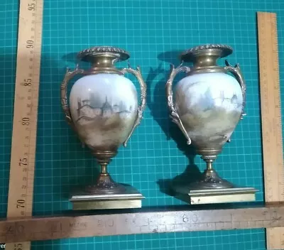 Buy Fabulous Pair Of Antique Hand Painted Sevres ? French Porcelain Garniture Vases  • 199£