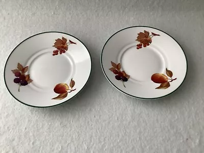 Buy Royal Worcester Evesham Vale Saucers X 2 Excellent Condition • 4£