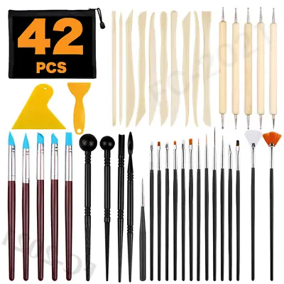 Buy 42 X Clay Carving Tools Sculpting Art Pottery Polymer Soap Modeling Gift Set Kit • 11.99£