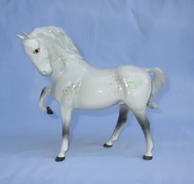 Buy Vintage Ceramic Beswick Horse Figurine Dapple Grey England Head Tuck  #1549 Leg • 67.56£