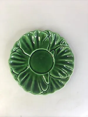 Buy Cemar California Pottery 762 Majolica Cabbage 7.5” Salad Plate Green Catch Under • 11.70£