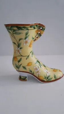 Buy Royal Ashmore Pottery Ladys Boot Lemon Flower • 6.75£