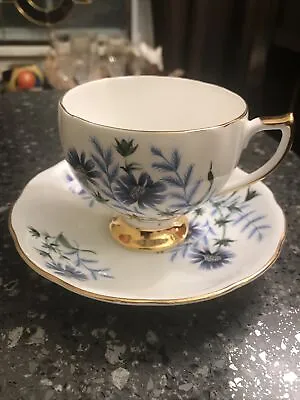 Buy Royal Vale Blue Cornflower Fine Bone China Tea Cup And Saucer Set England Made • 13.48£