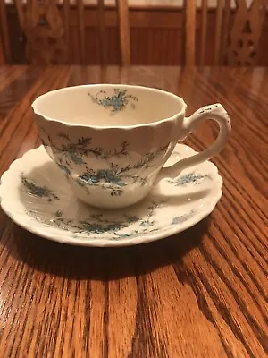 Buy Myott Staffordshire Forget Me Not Teacup And Saucer Floral Pattern England • 6.94£