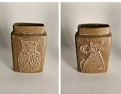 Buy Cornish Ware Vase - Studio Pottery Owl & The Pussy Cat 1960's 70's Rare Vintage • 28.95£