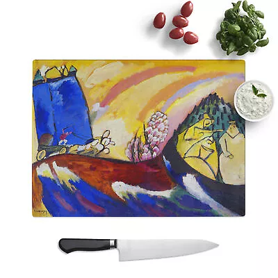 Buy Painting With Troika By Wassily Kandinsky Chopping Board Kitchen Worktop Saver • 21.95£