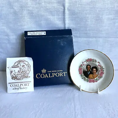Buy Vintage Coalport The Royal Ruby Wedding 40th Anniversary Bone China Tray Boxed • 7.50£