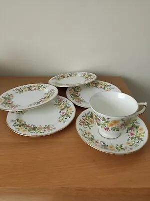 Buy Colclough Hedgerow Bone China Tea Plates Cup And Saucer • 7.99£