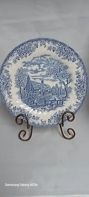 Buy Churchill China  The Brook  Blue & White Cottage  Scene  Made In... • 19.21£