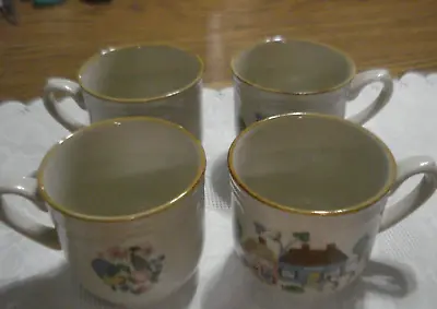 Buy International Tableworks Highland Village - Set Of 4 Mugs  Stoneware  # 105 • 19.18£