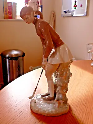 Buy A Lovely Boxed Lladro 4851  Lady Golfer  Figure. • 59.99£