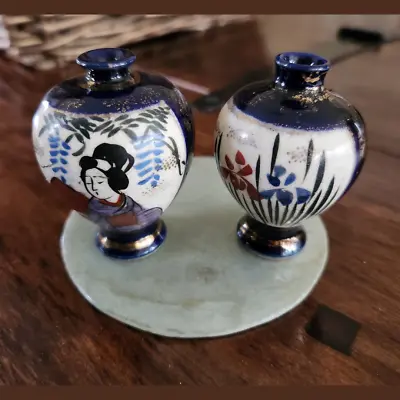 Buy Antique Japanese Satsuma Miniature Vases • 80£