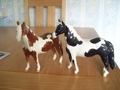 Buy Beswick Horses Lovely Old Pair Of Pinto's Perfect • 195£