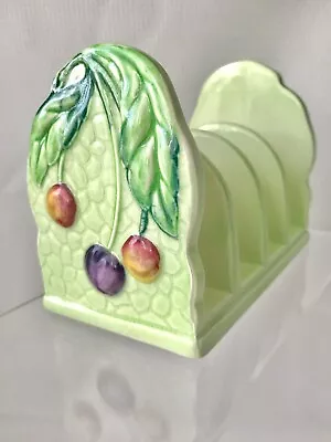Buy Carlton Ware Cherry Pattern Green Toast Rack. Shape 2158 C1950-53. In Exc Cond. • 36.99£