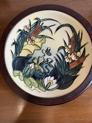 Buy Moorcroft Pottery Lamia Wall Plate 26cm Rachel Bishop 1995 Bulrushes And Lilies • 95£