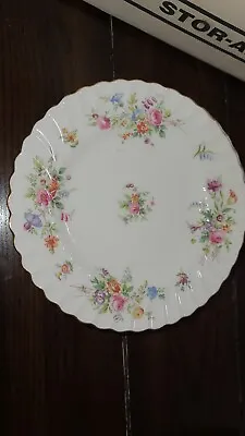 Buy Vintage Bone China Dinnerware Minton Marlow Set Of 8 Gold Fluted Swirl  Floral • 28.42£