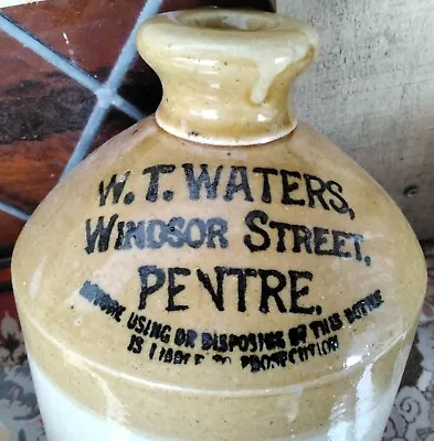 Buy Stoneware Flagon Waters Pentre Treorchy Rhondda Cynon Taf Glamorgan South Wales • 22£