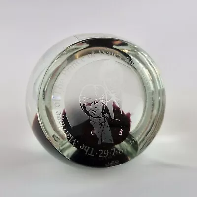 Buy Caithness Scotland Limited Edition Glass Paperweight Marriage Charles And Diana  • 19.95£