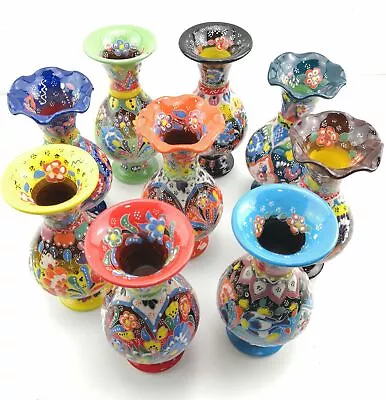 Buy Hand Painted Ceramic Vase - Handmade Turkish Pottery • 23.99£