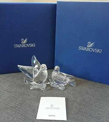 Buy Swarovski Crystal TurtleDoves Ornaments, Mint Condition Boxed, 5004726 • 165£