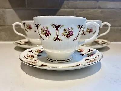 Buy 3X Royal Sutherland Tea Cups And Saucers • 4.95£