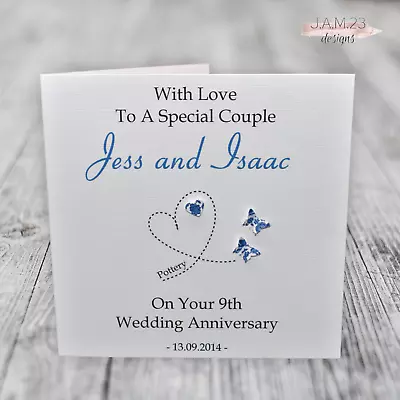 Buy Personalised Pottery 9th Wedding Anniversary  Card • 4£