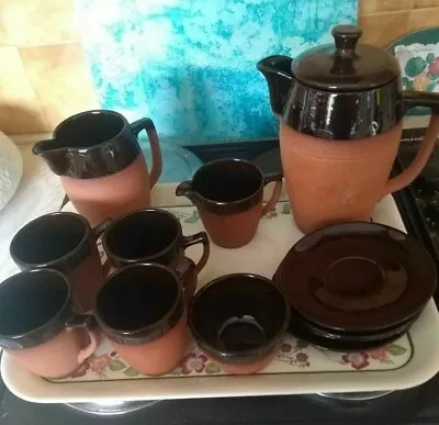 Buy Brannam Pottery Barnstaple Devon Coffee Set • 45£