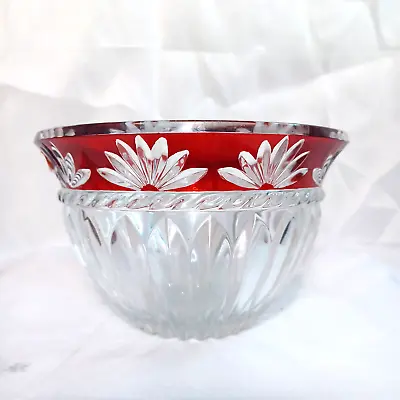 Buy Vintage Cut To Clear Crystal Glass Bowl 9.5 Diameter • 23.36£