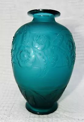 Buy Marius Sabino Vase Lea Fleura Opalescent Blue Green Art Deco • 154.50£
