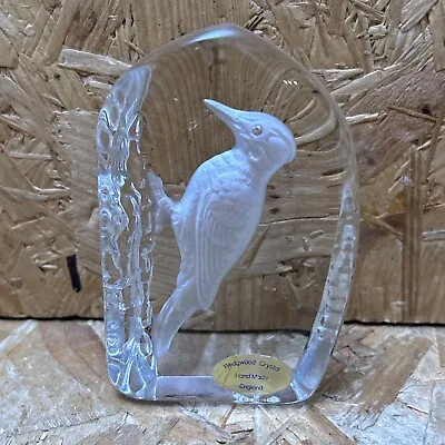 Buy Wedgewood Crystal Glass Bird Paperweight - Woodpecker - 10.5cm • 8.99£