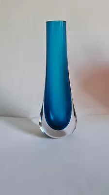 Buy Whitefriars Kingfisher Blue Bud Teardrop Glass Vase Geoffrey Baxter 1966 20.5 Cm • 29.50£