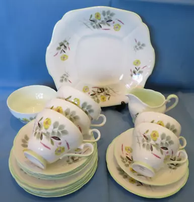 Buy Vinatge Royal Adderley Fine Bone China Floral Trios Cake Plate, Jug & Sugar Bowl • 25£
