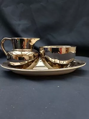 Buy Grays  Bone China Milk Jug, Sugar Bowl And Plate In Excellent Condition  • 19.99£