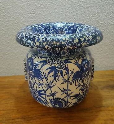 Buy Antique Doulton Burslem Blue & White Glazed Vase • 165£
