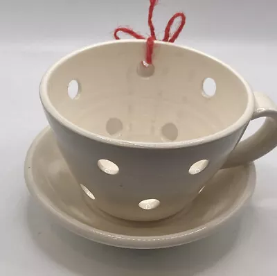 Buy Art Pottery Ceramic Cup And Saucer Candle Holder Clovelly Pottery 2017 • 10£