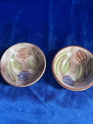 Buy Jersey Pottery Tulip Pattern Small Plates 2x  3inches Vintage • 8£