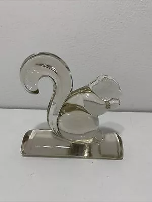 Buy Vintage Barth Art Glass Squirrel On Curved Log Figurine Statue Bookend • 36.68£