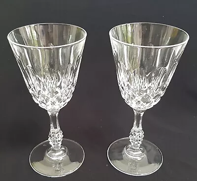 Buy 2 Cut Crystal Wine Glasses In Perfect Condition Unused • 7.99£